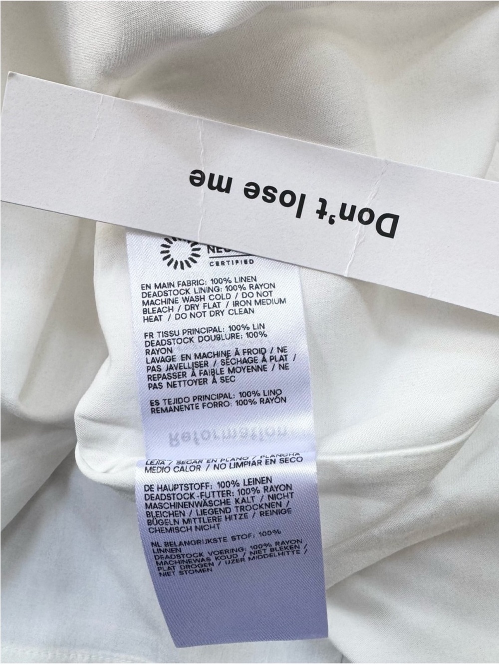 NWT Reformation Rory Mini Linen Skirt White 2 - Picture 7 of 11